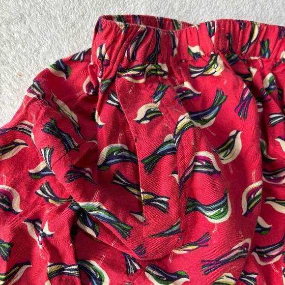 Cooperative Urban Outfitters A-line Skirt Birds Pockets Size Small Red - Picture 6 of 7